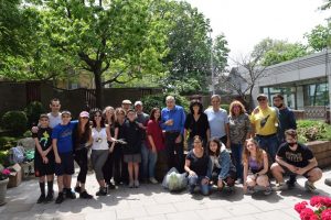 group shot of plant garden workers and volunteers