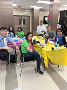 Margaret Tietz Summer Volunteers at their recognition party with the Administrator.