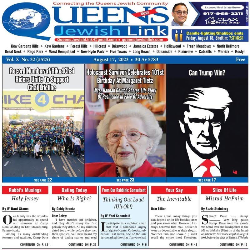 Front cover of the Queens Link newspaper celebrating 101st birthday